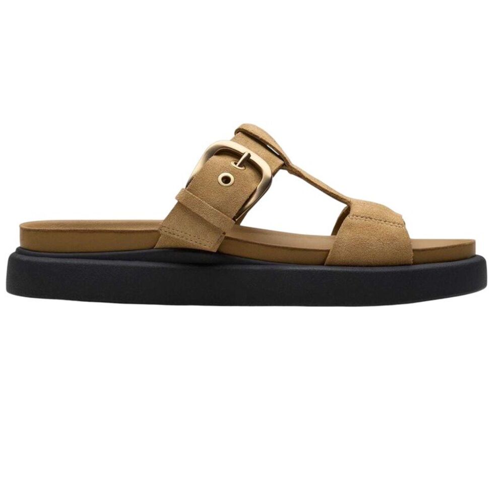 Clarks Womens/Ladies Aristella Suede Mules / Warm Sand